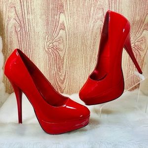 Shiny Red Pumps